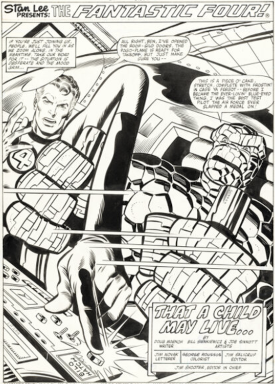 Fantastic Four #223 Splash Page 1 Bill Sienkiewicz sold for $8,700. Click here to get your original art appraised.