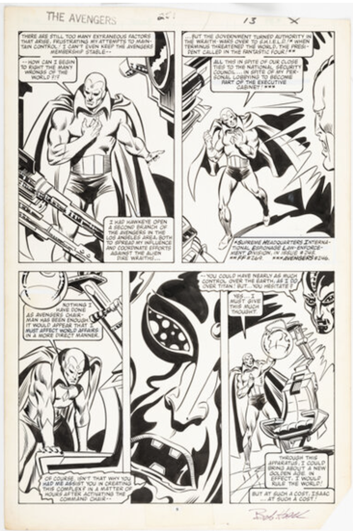 The Avengers #251 Page 9 by Bob Hall sold for $1,110. Click here to get your original art appraised.