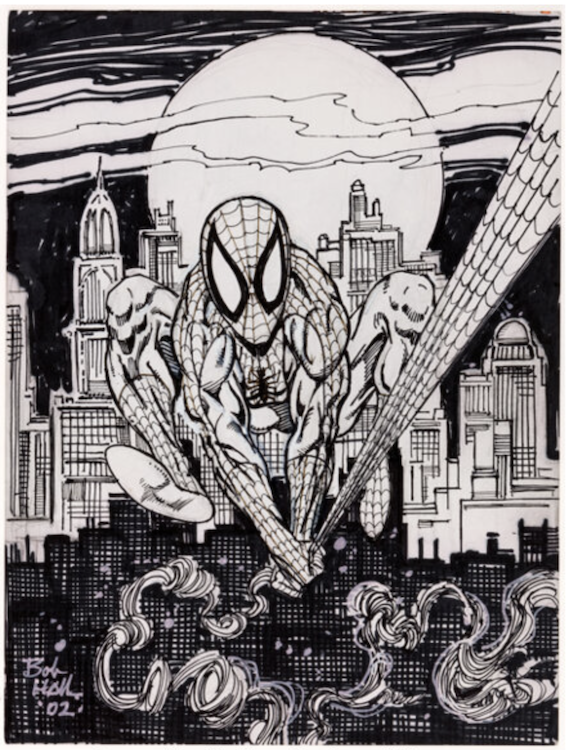 Spider-Man Specialty Illustration by Bob Hall sold for $385. Click here to get your original art appraised.