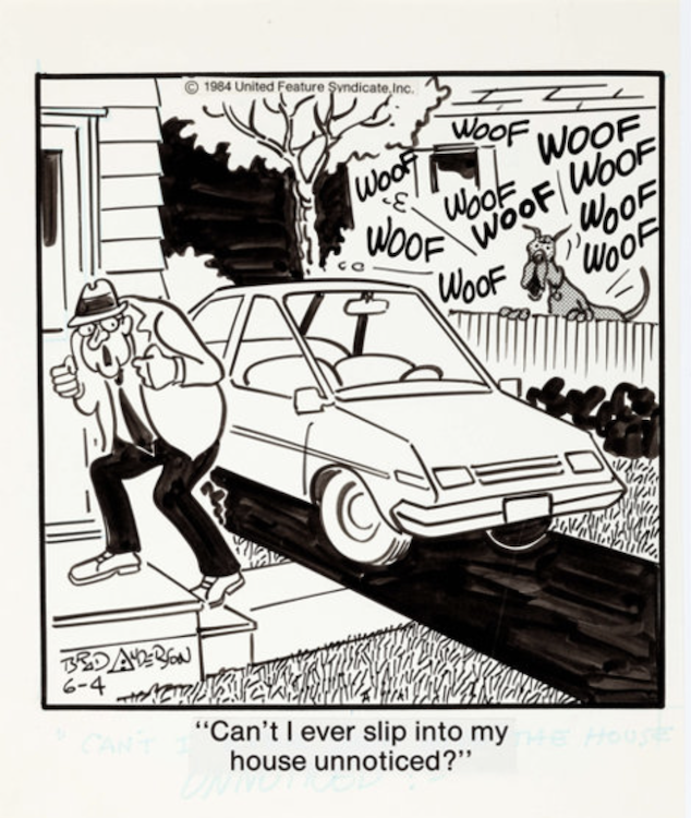 Marmaduke Daily Comic Strip 6-4-84 by Brad Anderson sold for $115. Click here to get your original art appraised.