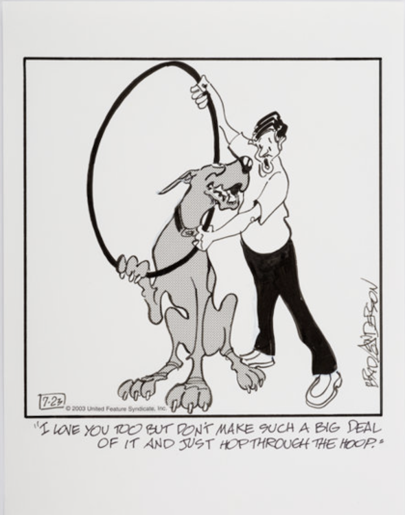 Marmaduke Daily Comic Strip 7-23-03 by Brad Anderson sold for $290. Click here to get your original art appraised.
