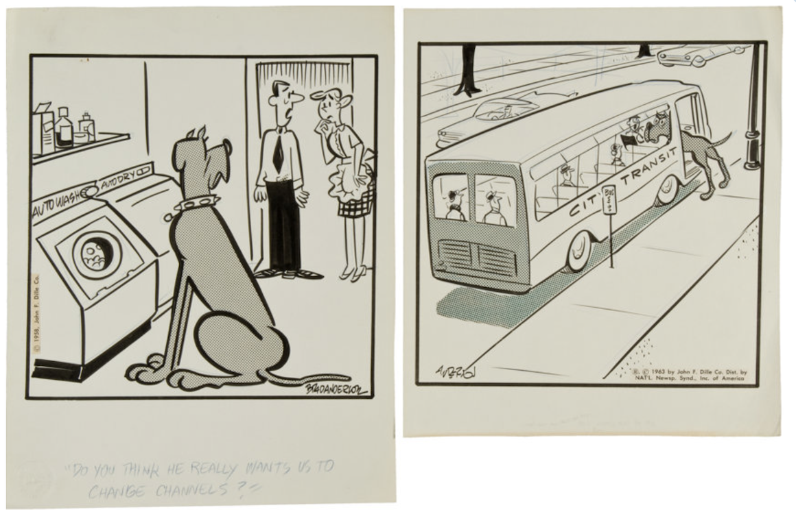 Marmaduke Daily Comic Strip Group of 2 by Brad Anderson sold for $95. Click here to get your original art appraised.