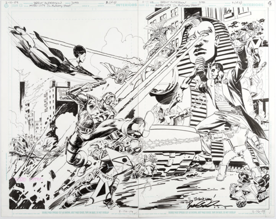 Astro City / Arrowsmith Flip-Book #1 Page 2 by Brent Anderson sold for $3,600. Click here to get your original art appraised.