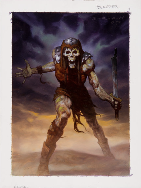 Bleeder Illustration by Brom sold for $450. Click here to get your original art appraised.
