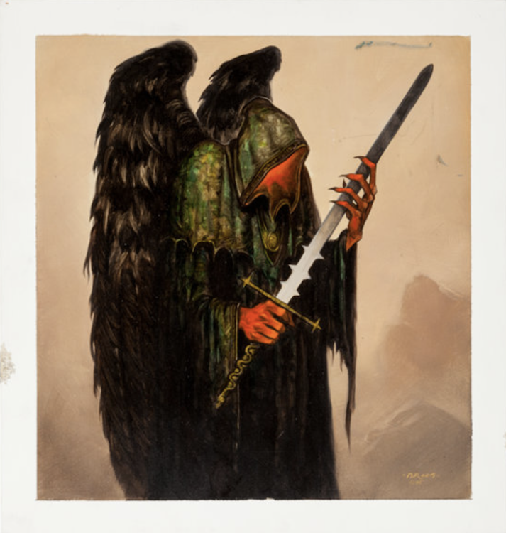 Dark Angel Illustration by Brom sold for $350. Click here to get your original art appraised.