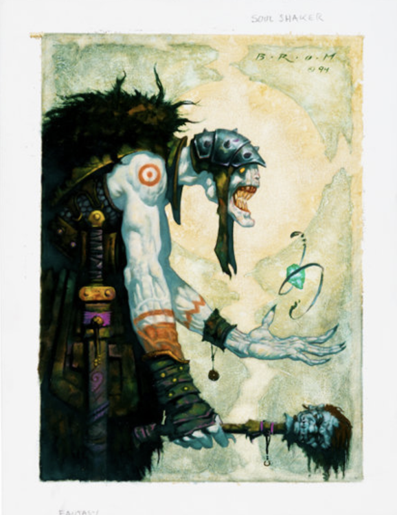 Soul Shaker Painting by Brom sold for $500. Click here to get your original art appraised.