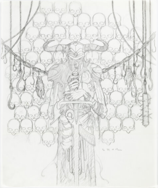 Vigil of Bones Preliminary Drawing by Brom sold for $1,440. Click here to get your original art appraised.