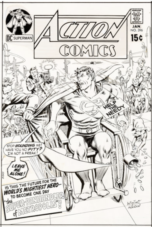 Action Comics #396 Cover Art by Carmine Infantino sold for $16,800. Click here to get your original art appraised.