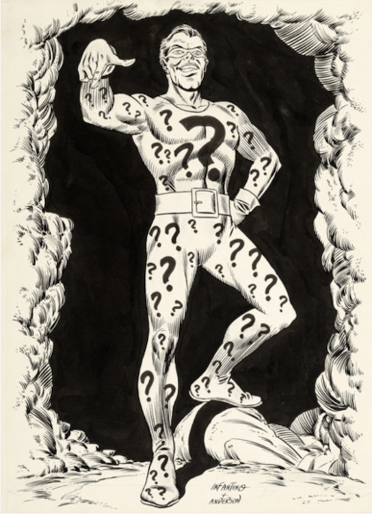 Riddler Illustration by Carmine Infantino sold for $22,710. Click here to get your original art appraised.