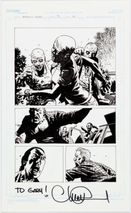 The Walking Dead #73 Page 16 by Charlie Adlard sold for $780. Click here to get your original art appraised.