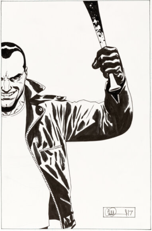 The Walking Dead: Here's Negan Paperback Cover Art by Charlie Adlard sold for $6,300. Click here to get your original art appraised.
