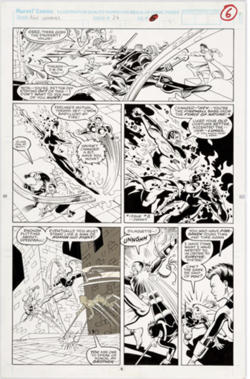 The New Warriors #24 Page 6 by Chris Marrinan sold for $170. Click here to get your original art appraised.