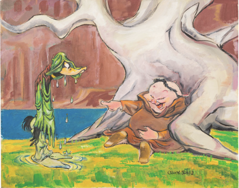Robin Hood Daffy Duck Painting by Chuck Jones sold for $14,340. Click here to get your original art appraised.