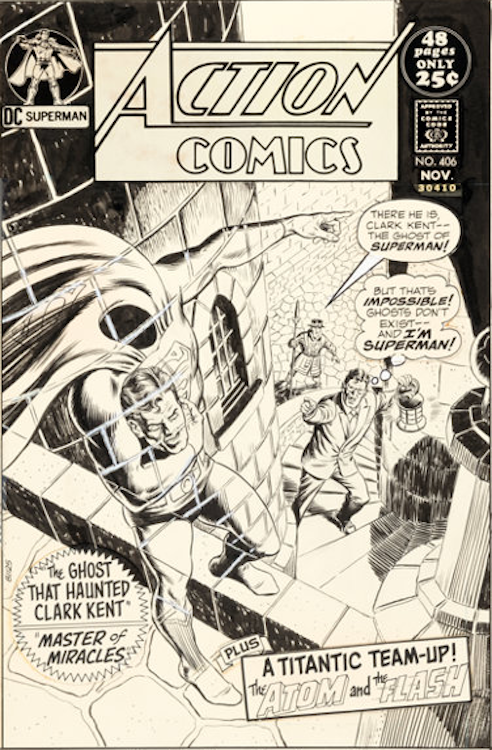 Action Comics #406 Cover Art by Curt Swan sold for $12,000. Click here to get your original art appraised.