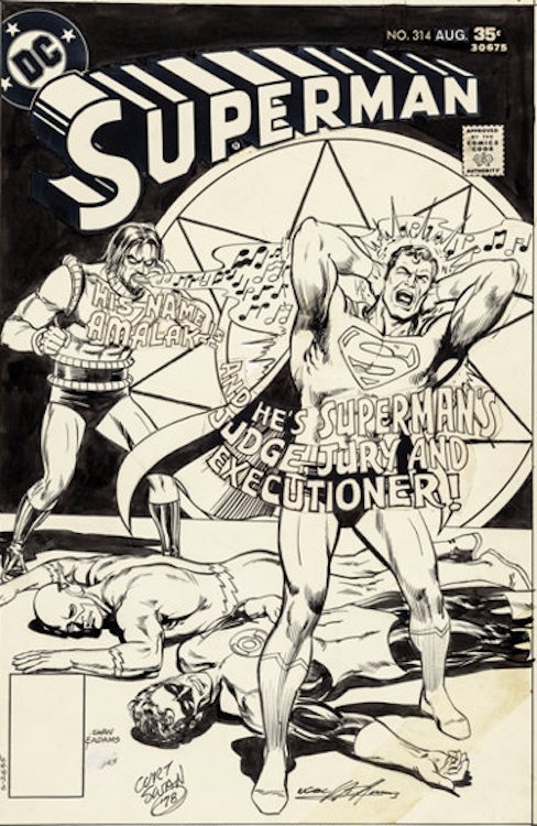 Superman #314 Cover Art by Curt Swan sold for $8,960. Click here to get your original art appraised.