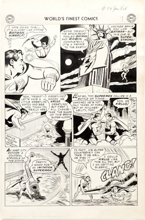 World's Finest Comics #74 Page 7 by Curt Swan sold for $5,520. Click here to get your original art appraised.