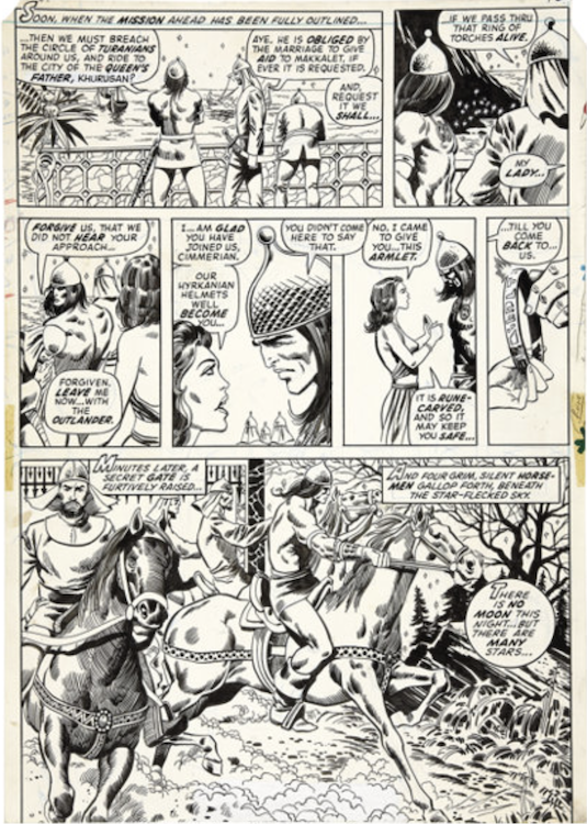 Conan the Barbarian #21 Page 7 by Dan Adkins sold for $6,570. Click here to get your original art appraised.