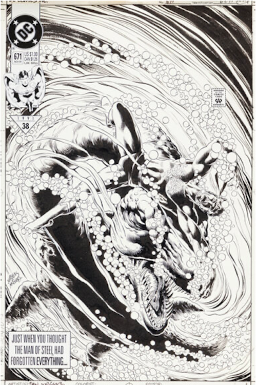 Action Comics #671 Cover Art by Dan Jurgens sold for $3,840. Click here to get your original art appraised.
