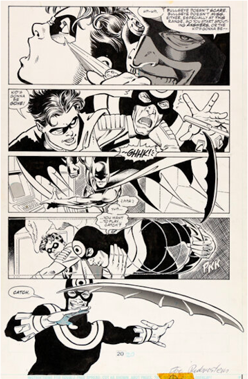 DC vs. Marvel #1 Page 20 by Dan Jurgens sold for $2,625. Click here to get your orignal art appraised.