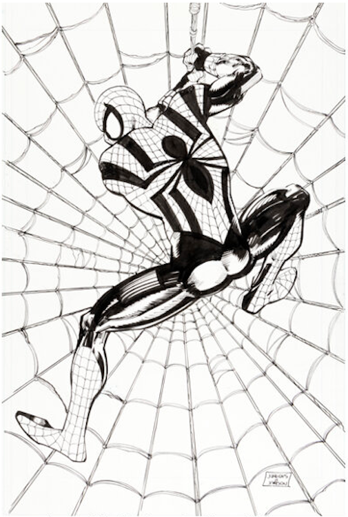 Sensational Spider-Man #0 Back Cover Art by Dan Jurgens sold for $3,360. Click here to get your orignal art appraised.
