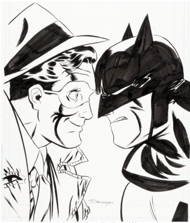 Batman/The Spirit #1 Cover Art by Darwyn Cooke sold for $8,400. Click here to get your original art appraised.