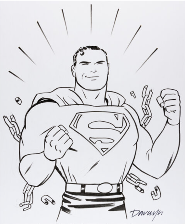 Superman Illustration by Darwyn Cooke sold for $2,250. Click here to get your original art appraised.