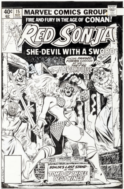 Red Sonja #15 Cover Art by Dave Cockrum sold for $18,000. Click here to get your original art appraised.