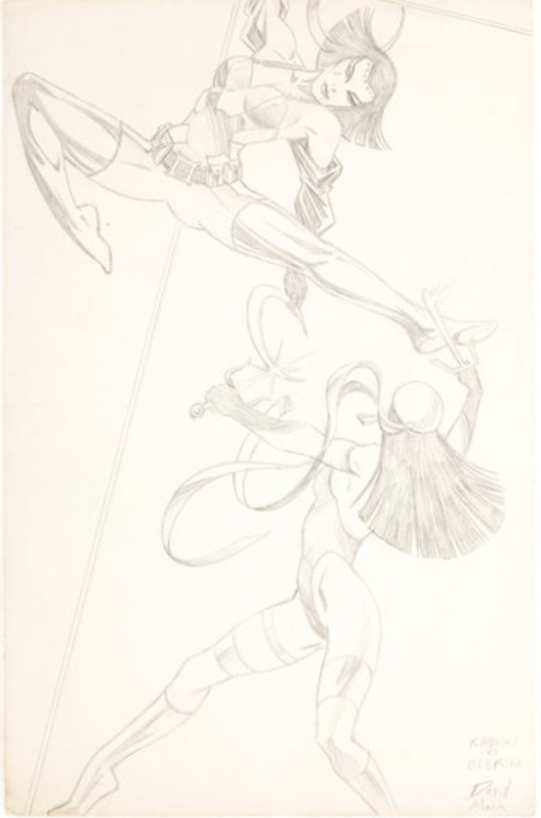 Early Kabuki and Elektra Illustration by David Mack sold for $170. Click here to get your original art appraised.