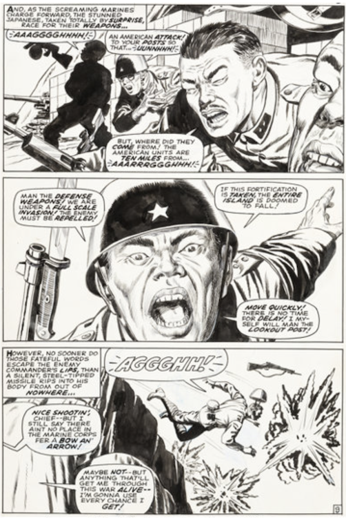 Capt. Savage and His Leatherneck Raiders #1 Partial 13-Page Story by Dick Ayers sold for $5,040. Click here to get your original art appraised.