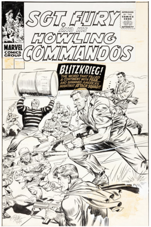 Sgt. Fury and His Howling Commandos #34 Cover Art by Dick Ayers sold for $13,145. Click here to get your original art appraised.