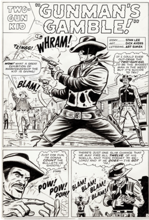 The Two-Gun Kid #64 Complete 5-Page Story by Dick Ayers sold for $5,020. Click here to get your original art appraised.