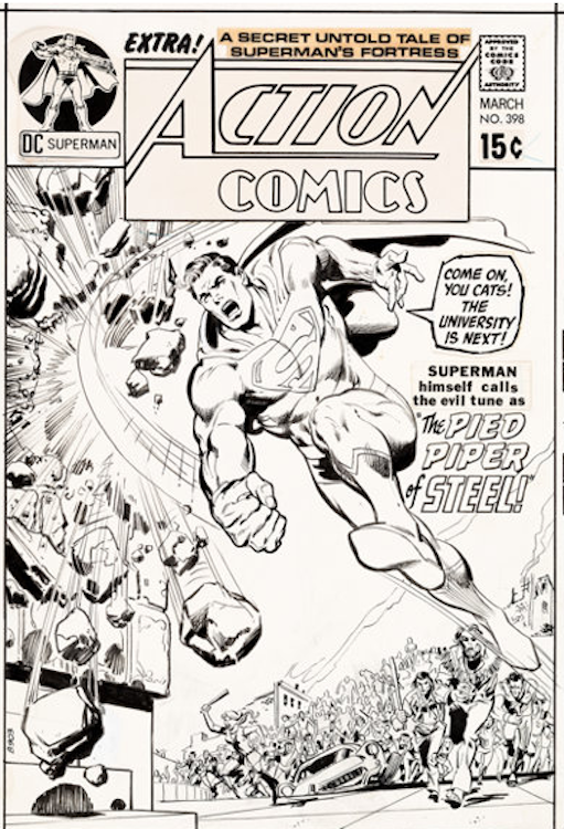 Action Comics #398 Cover Art by Dick Giordano sold for $31,200. Click here to get your original art appraised.
