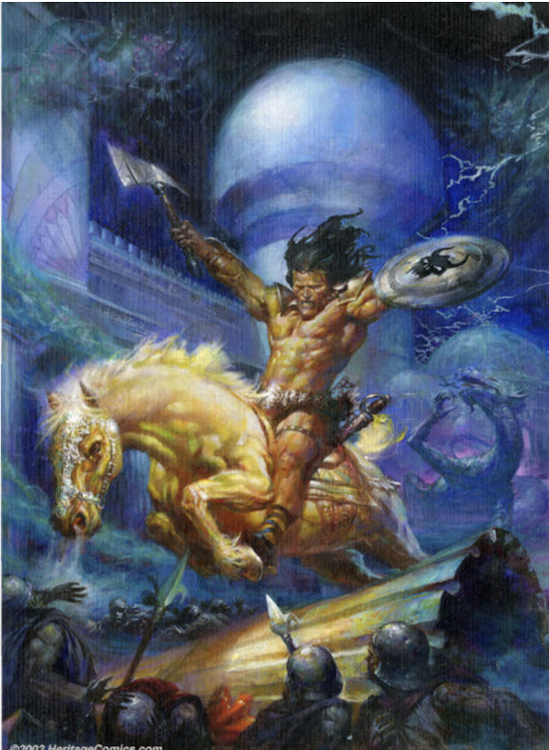 Savage Sword of Conan #233 Cover Art by Doug Beeking sold for $2,760. Click here to get your original art appraised.