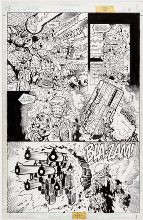 Lobo/Mask #1 Page 13 by Doug Mahnke sold for $205. Click here to get your original art appraised.