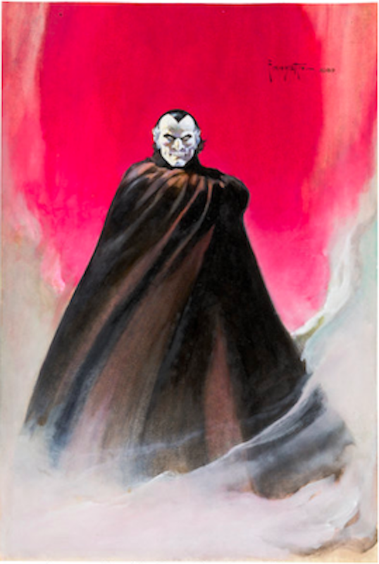 Dracula original art by Frank Frazetta sold for $11,950. Click here to get your original art appraised.