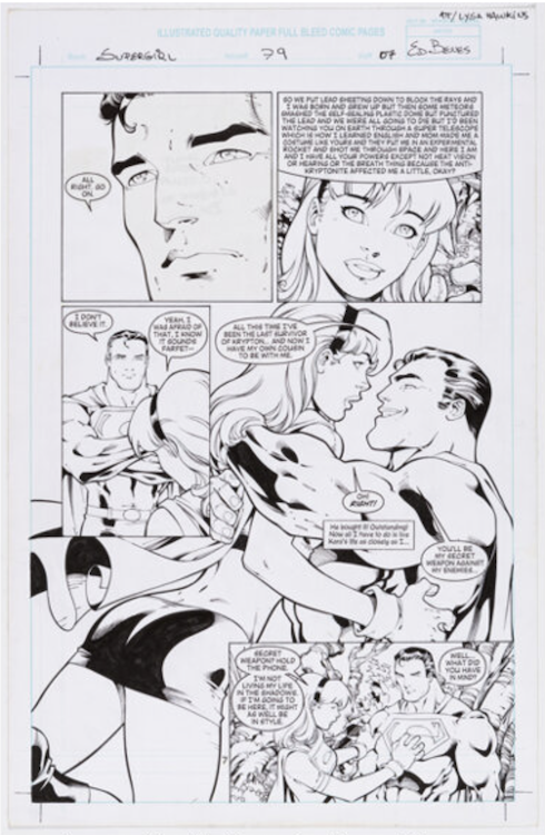 Supergirl #79 Page 7 by Ed Benes sold for $2,280. Click here to get your original art appraised.