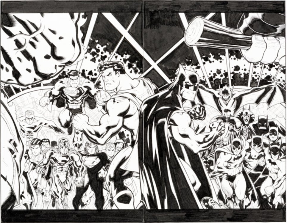 Superman/Batman #25 Page 12-13 by Ed Mcguinness sold for $3,120. Click here to get your original art appraised.