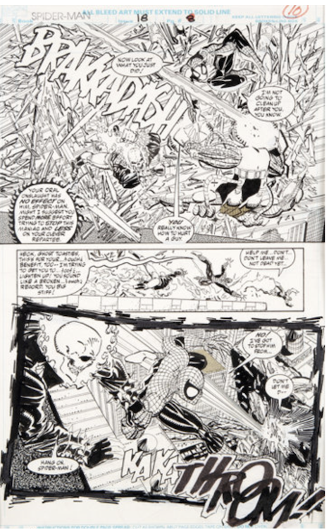 Spider-Man #18 Page 8 by Erik Larsen sold for $36,000. Click here to get your original art appraised.