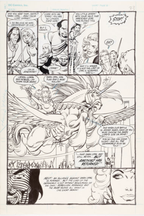 Amethyst, Princess of Gemworld #7 Page 23 by Ernie Colon sold for $660. Click here to get your original art appraised.