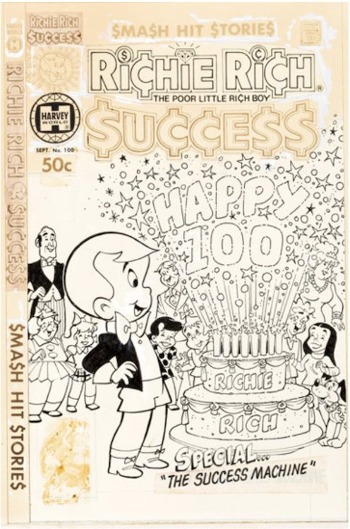 Richie Rich Success #100 Cover Art by Ernie Colon sold for $455. Click here to get your original art appraised.