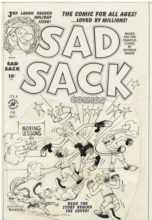 Sad Sack #3 Cover Art by George Baker sold for $1,035. Click here to get your original art appraised.
