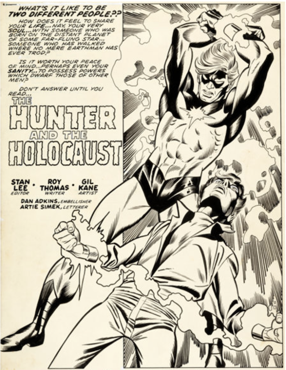 Captain Marvel #20 Splash Page 1 by Gil Kane sold for $28,800. Click here to get your original art appraised.