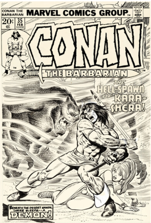 Conan the Barbarian #35 Cover Art by Gil Kane sold for $43,200. Click here to get your original art appraised.
