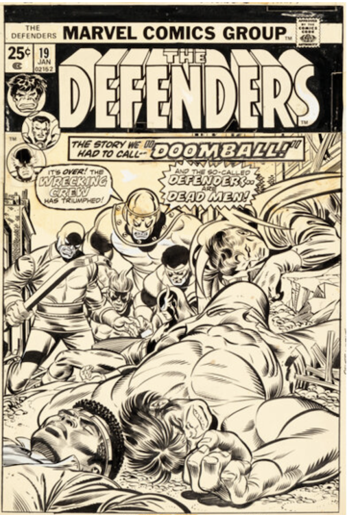 The Defenders #19 Cover Art by Gil Kane sold for $44,400. Click here to get your original art appraised.