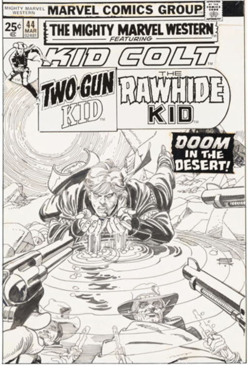 Mighty Marvel Western #44 Cover Art by Gil Kane sold for $13,800. Click here to get your original art appraised.