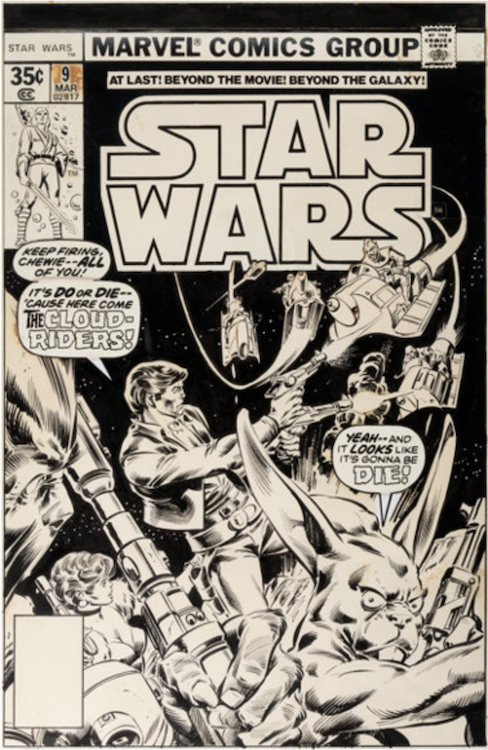 Star Wars #9 Cover Art by Gil Kane sold for $52,580. Click here to get your original art appraised.
