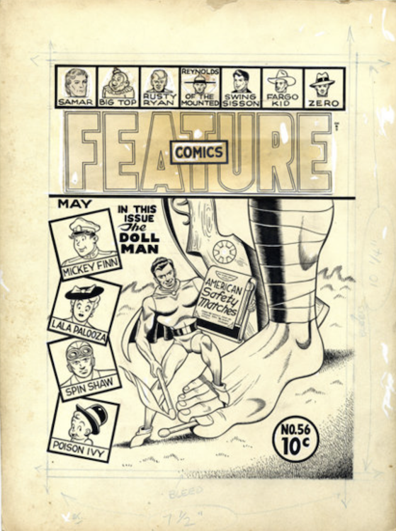 Feature Comics #56 Cover Art by Gill Fox sold for $4,025. Click here to get your original art appraised.
