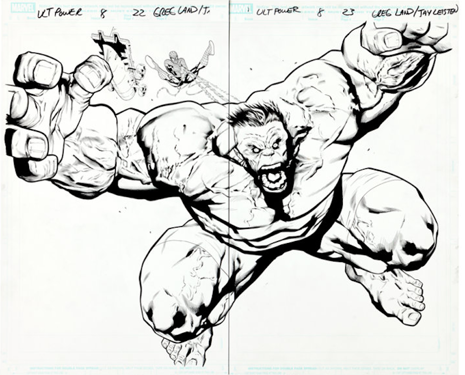 Ultimate Power #2 Page 22-23 by Greg Land sold for $510. Click here to get your original art appraised.