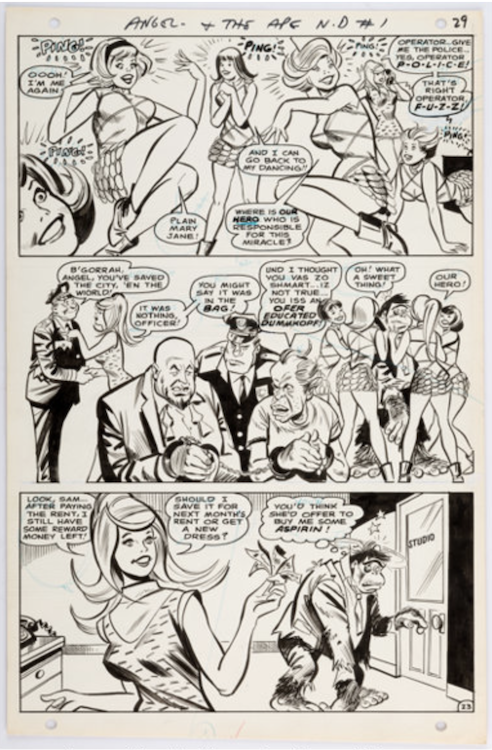 Angel of the Ape #1 Page 23 by Henry Scarpelli sold for $1,320. Click here to get your original art appraised.