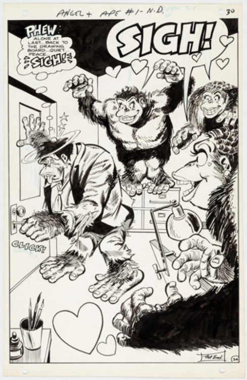 Angel of the Ape #1 Splash Page 24 by Henry Scarpelli sold for $960. Click here to get your original art appraised.